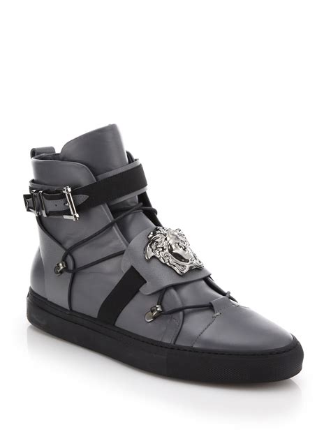 versace sneakers palazzo|Versace black leather shoes.